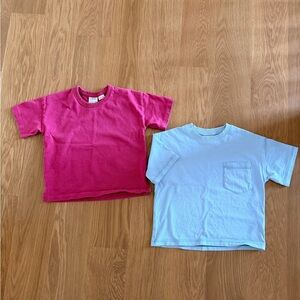 Zara Short Sleeve Tees in Red and Light Blue